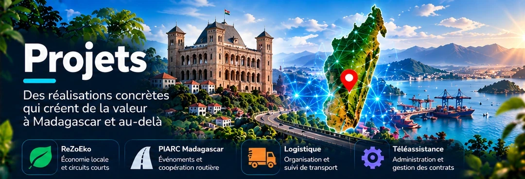 Projets : ReZoEko, PIARC Madagascar, logistique et téléassistance